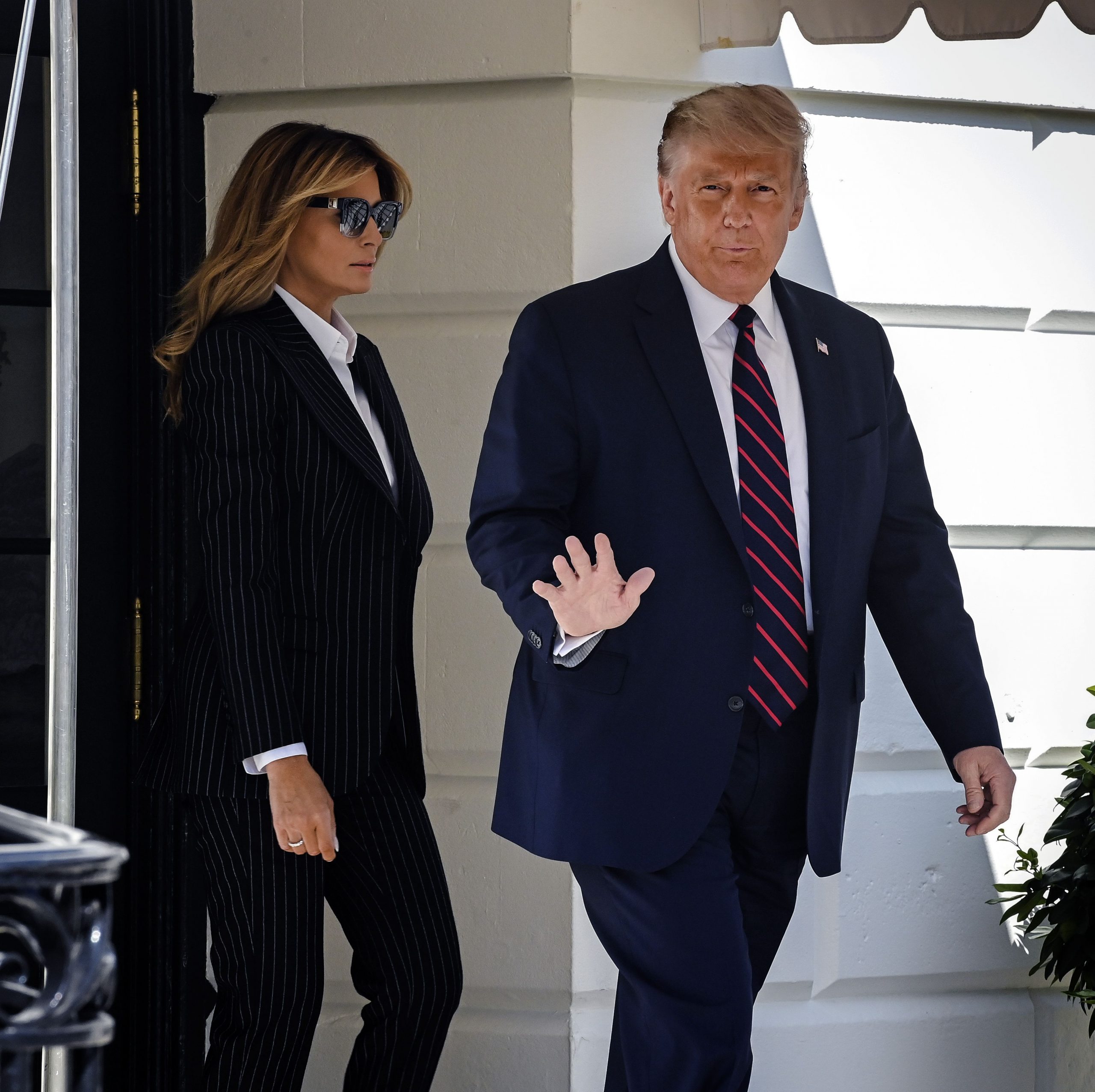 president trump, en route to cleveland for the first televised debate with opponent joe biden, departs the white house, on september 29 in washington, dc