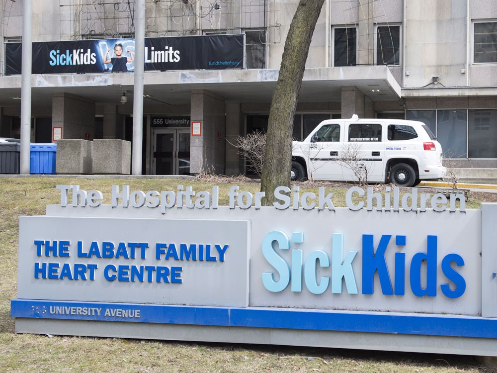 SickKids Hospital in Toronto in a 2018 file photo.